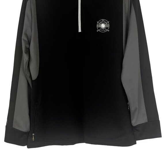 Antigua Performance Golf Club Pullover Shirt 1/4 Zip Black Size Large - Picture 4 of 10